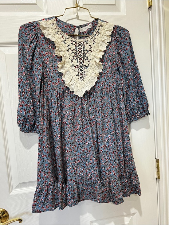 Zara Other - Zara blue floral dress cottage-core Farmhouse size girls 11-12